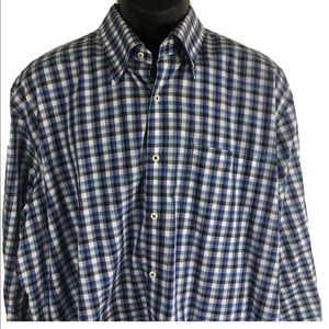 Peter Millar Plaid Long Sleeve Shirt XL